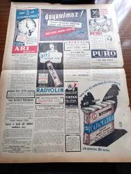 Vatan Gazetesi - 2 Şubat 1953 - Demokrat Parti'de Yeni Ruh Yazan Ahmet Emin Yalman Köşe Yazısı İşsizlik - Tren'e Yapılan Sabotaj Tahkikatı Devam Ediyor - Beşiktaş Galatasaray'ı 2 1 Yendi - Fenerbahçe Beyoğluspor'u 1 0 Yendi - Kuzey Avrupa'da Şiddetli Bir Fırtına Hüküm Sürüyor - Balık Baştan Kokar Adlı Kanun Teklifi - İngiliz İşçi Partisi Sol Cenah Lideri Bevan Amerika'ya Hücum Ediyor - Kadınlar Tekkesi Yazan Refik Halid Karay Yazı Dizisi - İnsanlar Nasıl Mesut Olabilir 1 Yazan Filozof Lord Bertrand Russel  - Kadıköy Yeldeğirmeni Okulunda Defile Yapılacak - Türk Devrim Ocakları Beyazıt Ocağı Kongresi - Asya'da İlk Televizyon - Kedi Köpek Ve Salyangoz İhraç Ediliyor - Mapusane Çeşmesi Yazan Mehmet Yanık Yazı Dizisi - Mozaik Sergisi - Neyzen Tevfik'in İsim Babası Olduğu Musiki Aleti Enin - Habeş Güneşi Yazan Jean D'esme Yazı Dizisi - Borsa - Lion Mağazası - Puro Tuvalet Sabunu - Çapamarka - Arı Bisküvileri - Radyolin Diş Macunu - Tahran'da Sovyet Aleyhtarı Nümayişler - Küçük Tiyatro