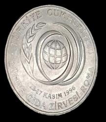 Dünya Gıda Zirvesi Roma 1996 50 Bin Lira Çil