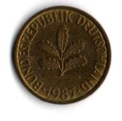 Almanya 10 Pfennig 1987-F (mp1778)