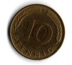 Almanya 10 Pfennig 1987-F (mp1778)