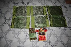 VİNTAGE orjinal japon yemek örtüsü ve yemek kaşıkları seti chopstick     DETAYLAR RESİMLERDE     (ANTİK KOLİ 30