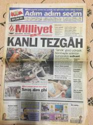 Milliyet Gazetesi - 6 Mart 1999  - Seçim - Hasan Cemal - Şahin Alpay - Fikret Bila - Melih Aşık - Güneri Civaoğlu - Nazım Alpman - Altan Öymen - Derya Sazak - Alpay - LP - AP - Duman - ABD - Mahkeme - Dava - Avukat - Türkiye - AKP - Basın - Beşiktaş - Zara - Meclis - Terör - Ankara - Üniversite - Hastane - Dizi - PKK - Anıt - Roman - Oscar - Adamlar - Kültür ve sanat - Hükümet - Başbakan - Vergi - Kültür - Sanat - Agu - Gökçe - Galatasaray - Bulgaristan - Belediye - Basketbol - Türk Telekom - Darüşşafaka - Teknik Direktör - Fenerbahçe - CSKA - Bero - Tayfun - Redd - Teknik Heyet - Ceza - Zalgiris Kaunas - Efes Pilsen - Miami Heat - Denver Nuggets - Houston Rockets - Trabzonspor - Deprem - Nez - Avrupa Ligi - CSKA Moskova - Kupa - Barcelona - Transfer - Kule - Maden - İstanbul - Vize - Forum - Deco - Fair Play - Taraftar - Edebiyat - Yunanistan - NATO - MSP - Sergi - Puan Durumu - ATP - BM - Savunma