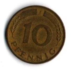 Almanya 10 Pfennig 1980-F (mp1790)