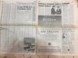 Milliyet Gazetesi - 3 Şubat 2000  -Abba fotoğrafı-Sergen Yalçın/ Sinema - Türkiye - Tekstil - Film - Dolar - Adamlar - Ankara - Savcı - Bülent Ecevit - AP - Terörle Mücadele - Başbakan - Terör - Oğuzhan - Abdullah Gül - Oğuzhan Asiltürk - Cemil Çiçek - ABD - Konser - Müzik - Avrupa Birliği - Euro - Opera - LP - Zara - Santral - Redd - Vergi - Avusturya - Hükümet - Hasan Cemal - Tarkan - Kupa - Tank - Antrenman - Ceza - Dizi - Buray - Gavi - Ahmet Çakar - Teknik Direktör - Sergi - Vize - Allan - Ligde Kalma Mücadelesi - Beşiktaş - Anıt - Aziz Yıldırım - Fenerbahçe - Futbol Takımı - Transfer - Taraftar - Alpay - DNA - Fikret Ünlü - Maaş - Avukat - Trabzonspor - Galatasaray - Derya Sazak - Riga - Demokrasi - Ekonomi - Agu - MHP - DSP - ANAP - DYP - Seçim - Serpil Çevikcan - Savunma - Basın - Eğitim - Isla - Cumhurbaşkanı - Anayasa - BM - Meclis - Turizm - Otel - Deprem - Almanya - Faiz - Cami - Gökçe - Şili - Gemi - Askeri - Mahkeme