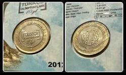 2012 - 1 Lira “Türkçe Olimpiyatları 10.Yıl ”Tedavül Hatıra Para-7 (TCTHM-7) KM#1281 (T.C DÜZ)
