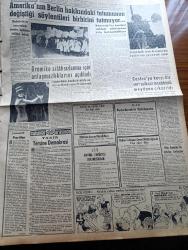 Vatan Gazetesi - 26 Eylül 1961 - İsmet İnönü Seçim Kampanyasının İlk Konuşmasını Yaptı - Milli Birlik Komitesi'ni Devirmeye Teşebbüsten Sanık Olan Ahmet Çiftçi'nin 17 Gün Süren Müşahadesi Sona Erdi - İsmet İnönü'nün Gezisinden Notlar - Ragıp Gümüşpala Adalet Partililer Çok Mağdur Oldular Dedi - Başkan Cemal Gürsel Dün Salim Başol İle Görüştü - Harp Silahları Yok Edilmelidir - Cumhuriyetçi Köylü Millet Partisi İl İdare Kurulundan 5 Üye İstifa Etti - Radyo Tiyatrosu - İstanbul'un Kurtuluşu Törenle Kutlanacak - Anayasa Mahkemesi - Berlin Sanat Festivali - Gavurdağlı Fatma Serhan'ın Romanı Yazı Dizisi - Amerika'nın Berlin Hakkındaki Tutumunun Değiştiği Söylentileri Birbirini Tutmuyor - Fidel Castro'ya Karşı Bir Seri Suikast Teşebbüsü Meydana Çıkarıldı - Usta Diplomat Dillon Che'ye Karşı - Doludizgin Samim Kocagöz'ün Romanı Yazı Dizisi - Kennedy'nin Büyük Savaşı Yazan K S. Karol - Borç Borç Borç Ve Fenerbahçe'ye Protesto - Altı Aylık Askerler Asıl Takımlarında Oynayacak