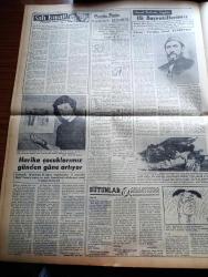 Vatan Gazetesi - 17 Nisan 1955 - Pakistan'da Temelleşme Yazan Ahmet Emin Yalman Köşe Yazısı - Rusya Ortadoğu Paktını Bozmak Teşebbüsünde - Mısır Başvekili Abdulnasır Komünist Çin'e Davet Edildi - Hayati Karaşahin Nasıl İdam Edildi - Kıbrıs'ta Türklere Ölüm Diye Bağırıldı - Hanımın Çiftliği Yazan Orhan Kemal Yazı Dizisi - Avrupa Savunma Camiası Yazan Doktor Hamza Eroğlu - Geçmişte Bugün 313 Türk Yunan Harbi Yazan Feridun Fazıl Tülbentçi Yazı Dizisi - Bir Hastanede Deliler İsyan Etti - Gazeteci Ceyn Arden'in Maceraları - Şah İsmail Yazan Feridun Fazıl Tülbentçi Yazı Dizisi - Osmanlı Tarihinden Sayfalar İlk Başvekillerimiz Yazan Feridun Fazıl Tülbentçi Yazı Dizisi - Toprak Sevgisi Senaryo Ve Resim Çetin A. Özkırım - Karanlığın Kapısı Yazan Joan Henri Yazı Dizisi - Macera Filmleri İle Alay Eden Bir Film Sarışın Şeytan - Humphrey Bogart İle Gina Lollobrigida Sarışın Şeytan Filminde Fotoğraf - Ping Pong Dünya Şampiyonası Hollanda'da Başladı - Good Year Lastikleri - Gripin - Sümerbank