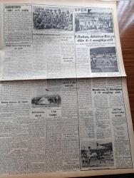 Vatan Gazetesi - 25 Nisan 1955 - CHP'nin Yolu Ne Tarafa Yazan Ahmet Emin Yalman Köşe Yazısı - Hirfanlı Barajının Temel Atma Töreni Dün Yapıldı - Saksonya Seçimlerinde Adenauer Geride Kaldı - Fenerbahçe Atletico De Rio'yu Dün 4 1 Mağlup Etti - Refik Şevket İnce Vefat Etti - Sait Faik Abasıyanık Armağanı'nın Neticesi Belli Oldu - Dün Yeşilköy'de Paraşüt Gösterileri Yapıldı - Hanımın Çiftliği Yazan Orhan Kemal Yazı Dizisi - Erenköy Kız Lisesinde Mezunlar Günü - 3. Türk Film Festivali Bu Sabah Başlıyor - Darüşşafaka İçin Tesis Kuruluyor - Mussolini'nin Metresinin Ailesi Tazminat İstiyor - Gazeteci Ceyn Arden'in Maceraları Çizgi Roman - Her Gün Bir Yıldız Terry Moore - Şah İsmail Yazan Feridun Fazıl Tülbentçi Yazı Dizisi - Amerika'nın Sesi'nin Pul Meraklılarına Hediyesi - Toprak Sevgisi Senaryo Ve Resim Çetin A. Özkırım - Cumhurreisi Ameliyat Yapan Millin Ve Hastanesi - Grekoromen Dünya Güreş Şampiyonası Sona Erdi -  Beşiktaş Gençlerbirliğini 1 0 Mağlup Etti