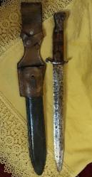 Antika - Süngü, Kasatura.. Birinci DÜNYA SAVAŞI 38 cm.Boyunda Osmanlı Topçu Süngüsü..Kını ile beraber 41 cm.Kını Sonradan Boyanmış.. - kitantik - kitaLog
