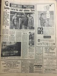 HÜRRİYET GAZETESİ 12 TEMMUZ 1968 YIL :21 SAYI :7258--Demirel :Bu konuda yarın konuşacağım ---Haber Bomba  tesiri yarattı ---Geriye dönüş olamaz ---Sevdiği dul Alman kadın ile Türk aşığını vuran katil  bizde adet böyledir  dedi ---Çalışma Bakanı Münih te İstanbul kabadayıları mekik  dokuyorlar dedi ---Gelen  3 uçak da arıza yapınca  yaralı çocuk  dördüncüsü ile nakledildi --Sibirya da 54 yıl önce kalan Türk ile Alman subayı Taksim de  buluşacaklar ---Yüzlerce  turist her  gece halay çekiyor ---Kaçak oto sokan şebekenin bir elemanı 2,5 ay  sonra yakalandı --İşçiler haftada  48 saat çalışacak---Blaiberg 'i yaşatan serumu Alman doktorlar bulmuşlar --Santa Lucia otel işleten Türk --25 Kilometrelik maraton için 14 yüzücü bu sabah--Mercer 'in eseri :M.City mucizesi ---2,14 Metrelik Hüseyin Alp Sivasspor a antrenör  oldu ---Fenerbahçeliler Salim 'i Arjantinli Rattin e  benzetti ----İstanbul çevre yolunun geçeceği yerler  belli oldu ---Diğer partiler siyasi hakların  verilmesine karşı ---