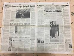 Milliyet Gazetesi - 18 Mart 1999  - Meclis - AP - Başbakan - Cumhurbaşkanı - BM - Tansu Çiller - DYP - Seçim - Anıt - Türkiye - Terör - Turizm - Otel - Rezervasyon - Ceza - PKK - Turist - Dolar - Silah - Euro - Borsa - Grip - Beşiktaş - Yunanistan - Deprem - Teknoloji - Yazıt - ANAP - Mahkeme - Dava - Özgürlük - Almanya - Litvanya - Hollanda - Belçika - Kupa - Moda - Roket - Houston Rockets - Tayfun - Taraftar - Altyapı - Antrenman - Trabzonspor - Adamlar - Nez - Transfer - Hastane - Dida - Chelsea - Lazio - Olimpiyat - Alpay - LP - Tofaş - İstanbul - Harun - Savunma - Türk Telekom - ATP - Agu - Basketbol - Galatasaray - Zara - Tablet - Hasan Sas - Cami - Şampiyonlar Ligi - Real Madrid - Teknik Direktör - Olympiakos - Şili - Samoa - Reform - ABD - Sergi - Derya Sazak - Belediyeler - Belediye - Melih Gökçek - Gökçe - DSP - Recai Kutan - Ankara - Hükümet - Siyasi Partiler - Anayasa - Mesut Yılmaz - DTP