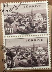 Mektup Zarfından Kesilmiş  / Postadan Geçmiş İkili Pul Filateli - Damgalı - BOLU, 20 PARA - Türkiye Cumhuriyeti - Turkish Stamp - NOSTALJİK DOĞUM GÜNÜ HEDİYESİ