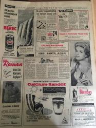 HÜRRİYET GAZETESİ 30 AĞUSTOS 1965 YIL :18 SAYI :6226---Radyo seçim konulmaları  25 Eylül de başlayacak ---2226 Mebus Namzedi Ön Seçimle Belli Oldu ---Maaş için gönderilen iki milyon lirayı şakiler aldı ---30 Ağustos Törenlerle Kutlanıyor ---İnönü ,seçim sonucu  kabul edilecek dedi---TPAO da çalışan 1200 işçi 13 Eylül de grev yapacak ---Rami de  3 apartman  bloku  kayma tehlikesi altında ----Süleymaniye  yangını kundakçılık eseriymiş ---Şehrimiz ilkokullarına bu yıl 40 bin öğrenci alınacak ---Bir genç hapis yatmamak için  meydan dayağı yedi ---Monalya Bahçesi :Zeki Müren ,--Kamptaki güreşlerin  çalışmasına hız verildi ---Fenerbahçe -Galatasaray  çarşamba  gecesi  rövanşı oynuyor ---Demirspor :1 Hacettepe : 0--Gençlerbirliği :0 Ankaragücü : 0---Yeşeren Çöl : Karapınar --Uzun atlamada 7.28 m ile rakiplerini geride bırakan Bulgar atlet ,tek koluna rağmen  bayrak yarışına iştirak etti ---Abaza Basri ,jandarma  kordonunu 3 defa  yardı ---