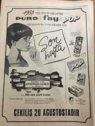 HÜRRİYET GAZETESİ 29 TEMMUZ 1967 YIL :20 SAYI :6914--Türk -Rus sınırındaki çatışmada 2 erimiz yaralandı --Dereye uçan otobüsün 7 yolcusu öldü --Felaketzedelere  havadan yardım yapılıyor ---500 Ton zeytinyağı İtalya dan geri çevrildi ---Üçüzlere yağan yardım ,aileye bolluk getirdi ---Amerika da Zenci hareketi 5 milyar liralık zarara yol açtı ---Hacıhüsrevli kız polislere beni eve yollamayın dedi ---Başbakan Demirel İran a Gitti ---Sadun Boro bu akşam Radyo da konuşuyor ----Ağır cezalı 10 mahkum yaz  tatili ne çıktı ---Garrıncha  oynayacak bir takım bulmak için kapı kapı dolaşıyor --Transfer faaliyet aniden hızlandı ---Gözlerinizi dört açın Yugoslavlar sizi de pek ala kandırabilir ---Amerika da ün yapan boksör  Necmi Karahan yurda  döndü ---Ecevit dokunulmazlığının kaldırılmasına dair dosya Meclis Komisyonuna geldi ---Doktorluğu bırakıp  kasaplık yapacak ---28 Genç öğrenci ilkokul inşa ediyor ---Ağa düşen kadın ---Elazığ da deprem --