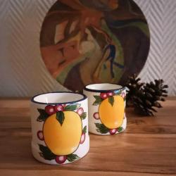 İtalyan Linea Seramik Yumurtalık Çifti - Vintage