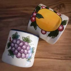 İtalyan Linea Seramik Yumurtalık Çifti - Vintage
