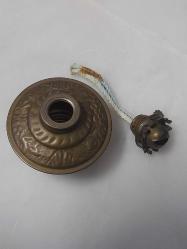 BAKIR GÖVDE KÜÇÜK BOY GAZ LAMBASI GÖVDESİ CAMSIZ 10 CM boy