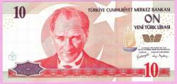 TÜRKİYE Turkey 10 YTL 2005 PREFIX --H41-- P218 UNC ÇİL