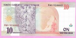 TÜRKİYE Turkey 10 YTL 2005 PREFIX --H41-- P218 UNC ÇİL