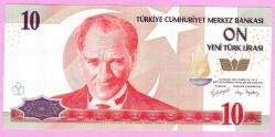 TÜRKİYE Turkey 10 YTL 2005 PREFIX --E80-- P218 UNC ÇİL