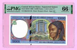 Central African StatesEquatorial Guinea 10000 Francs P-505Nf 2000 PMG 66 EPQ UNC (TK 16 922) ÇİL