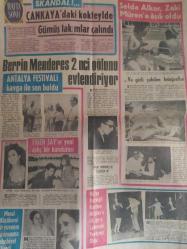Hafta Sonu Haftalık Aktüalite Sinema Tiyatro Müzik ve Magazin Gazetesi - 20 Haziran 1968 - Çankaya'daki kokteyl skandalla bitti - Safiye Ayla - Türk müziği yeni seslere kavuştu - Zeki Çetin - Vedat Çetinkaya - Nedim Utkan - Murat Soydan - Gönül Akdikmen - Ruhan Deniz - Hülya Tüzüntürk - Jürinin verdiği puana göre dereceler - Halkın verdiği oylara göre dereceler - Eğlencelik - Bulmaca Köşesi - Fahriye Caner: ''Sigara içki ve uykusuzluk sesin düşmanıdır'' diyor - ''Cem Karaca tek başına çalışamaz''' - Kamuran Akkor sahneye veda etti - Selda Alkor, Zeki Müren'e aşık oldu - Hülya Koçyiğit, kardeşi Nilüfer'e ilk gece sahnede yardımcı oldu - Meral Küçükerol bir yunvanın yıkılmasına sebep verdi  - Figen SAy'ın yeni aşkı, bir kunduracı - Behlül Dal - Muharrem Ergin - Berrin Menderes 2. oğlunu evlendiriyor - Çankaya'daki kokteyle Gümüş takımlar çalındı - Yüksel Menderes'de evlenecek mi? - Gazete tam değildir sadece 4 sayfası mevcuttur