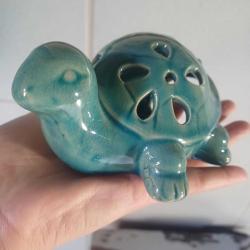 Kaplumbağa tealight seramik mumluk