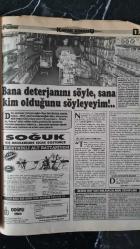 TÜRKİYE PAZAR GAZETESİ - 31 OCAK 1993 - AYDAN ŞENER , UTANGAÇ BİR İNSANINM - SABIR TİMSALİ ÜMMÜ SÜLEYM , CEM AKYOLDAŞ - PROF. DR. İSMET MİROĞLU , OSMAN GAZİ ' NİN OĞLI ORHAN BEY 'E VASİYETİ , 