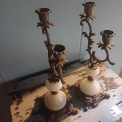 Antika Pirinç Samdan ,Cift kollu,2 adet