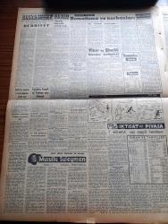 Vatan Gazetesi - 19 Şubat 1957 - Demirperdenin İktisadi Öksesindeyiz Yazan Ahmet Emin Yalman Köşe Yazısı - Türk Başdelegesi Selim Sarper Vesikalara Dayanarak Yaptığı Bir Konuşmada Yunanistan'ın Haksızlığını Ortaya Koydu - Maestro Toscanini'nin Cenazesinde Leyla Gencer Mersiye Okudu - Başvekil Adnan Menderes Bir Amerikan Radyosunda Konuştu - Meşhur Piyanist Joseph Hofman Öldü - Ahmet Mithat Efendi'nin Bir Romanı Musullu Süleyman Sadeleştiren Behçet Necatigil Yazı Dizisi - Troleybüs Pangaltı Ve Yenikapı Arası İşleyecek - Sinema Kulüpleri Yazan Salah Birsel - Çanakkale Türk'ün Kahramanlık Destanı Yazan Alan Moorehead Yazı Dizisi - Berlin Güzeli 21 Yaşındaki Victoria Berger Oldu - Marilyn Monroe'nun Kocası Suçlu Görüldü - Reşat Nuri Güntekin İçin Yazan Ruşen Eşref Ünaydın Yazı Dizisi - Dünya Nelere Gülüyor Karikatür - 1001 Gece Masalları Hazırlayan Suat Taşer Yazı Dizisi - Batakhane İnsanları Yazan Adnan Veli Yazı Dizisi - Futbolda Avrupa Grubuna Alındık - Yüzücü Murat Güler