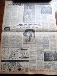 Vatan Gazetesi - 19 Şubat 1957 - Demirperdenin İktisadi Öksesindeyiz Yazan Ahmet Emin Yalman Köşe Yazısı - Türk Başdelegesi Selim Sarper Vesikalara Dayanarak Yaptığı Bir Konuşmada Yunanistan'ın Haksızlığını Ortaya Koydu - Maestro Toscanini'nin Cenazesinde Leyla Gencer Mersiye Okudu - Başvekil Adnan Menderes Bir Amerikan Radyosunda Konuştu - Meşhur Piyanist Joseph Hofman Öldü - Ahmet Mithat Efendi'nin Bir Romanı Musullu Süleyman Sadeleştiren Behçet Necatigil Yazı Dizisi - Troleybüs Pangaltı Ve Yenikapı Arası İşleyecek - Sinema Kulüpleri Yazan Salah Birsel - Çanakkale Türk'ün Kahramanlık Destanı Yazan Alan Moorehead Yazı Dizisi - Berlin Güzeli 21 Yaşındaki Victoria Berger Oldu - Marilyn Monroe'nun Kocası Suçlu Görüldü - Reşat Nuri Güntekin İçin Yazan Ruşen Eşref Ünaydın Yazı Dizisi - Dünya Nelere Gülüyor Karikatür - 1001 Gece Masalları Hazırlayan Suat Taşer Yazı Dizisi - Batakhane İnsanları Yazan Adnan Veli Yazı Dizisi - Futbolda Avrupa Grubuna Alındık - Yüzücü Murat Güler