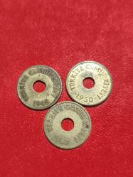 Efemera - Delikli Kuruş  1948-49-50 Kuruş Delikli kuruş orjinaldir - kitantik - kitaLog