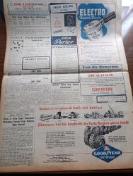 Vatan Gazetesi - 17 Eylül 1953 - Yabancı Sermaye teşvik Ediliyor - Portsmouth'dan İntibalar Yazan Ahmet Emin Yalman Köşe Yazısı - Kore'de Esir Düşen Subay Ve Erlerimizden İlk Kafile Geldi - Vatan Gazetesi Saidi Kürdi Davası - Çok Çirkin Bir Karikatür - Avrupa Güzeli Sylvaine Carpentier Bugün Gidiyor - Yeşil Gözlü Soledad Yazan Greta Granor Yazı Dizisi - Devlet Havayolları'nın Hac Seferleri Bitti - Hoş Memo Karikatür Çizen Al Capp - Yeni Bir Radar Cihazı Yapıldı - Afrika'da 4 Ay Yazan Tunç Yalman Yazı Dizisi - İstanbul Kapılarında Fethin Büyük Tarihi Romanı Yazan Feridun Fazıl Tülbentçi Yazı Dizisi - Öğretim Eğitim Gençlik Köşesi - Kore Köprüleri Yazan James Michener Yazı Dizisi - Mühendis Selahattin Genç'in İcadı - Batı Trakya Türkleri - Maltepe'de Bir Çeşme Açıldı - Maya Sanat Galerisi Dün Açıldı - Electro Düdüklü Tencere - Krem Pertev - İstanbul Ankara İzmir Teknik Üniversite Radyosu Programı - Bulmaca - Good Year Lastikleri