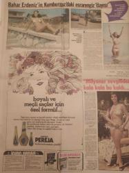 Hafta Sonu Haftalık Aktüalite Sinema Tiyatro Müzik ve Magazin Gazetesi - 12 Ağustos 1977 - Sayı:33 - Türkan Şoray kardeşi Nazan Şoray'ın yasak aşkına kesinlikle karşı çıktı - Rüçhan Adlı - Şevket Adlı - Erol Büyükburç - Prens Charles - Ajda Pekkan - Gönül Yazar'ı, Ankara'da soydular - Sarılığın yazı kışı yoktur - Taner Şener ''Felaket bana adım adım geldi'' - Brigitte Bardot - Annette Stoyberg - Catherine Deneuve - Catherine Schneider - Asu Maralman kalafattan geçti - Güzele ne yaraşmaz - Gülsen Erad - Güler Yiğit - Selma Kip - Salonda Suç Üstü - Erol Evgin - Ayla Algan - Turan Güneş - Naim Akan - Sarığı attı, mikrofonu kaptı - Seyyal Taner bu krizlerin sebebi nedir? - Naim Akan - Garip Ama Gerçek çizgi romanı - Elif Pektaş ''Yüzemiyorum, çünkü huylanıyorum'' - Hale Soygazi'nin eşi Ahmet Özhan'a sürprizi - İşte, Seher Şeniz'i intihara sürükleyen adam! - İskender Doğan'ın ailesi ateş püskürüyor - Okşan Ay - Bülent Ersoy, hatıra defterine not düştü - Sevda Karaca - Tam Takım Gazete