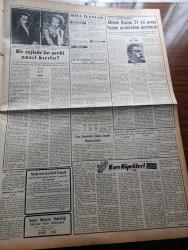 Vatan Gazetesi - 21 Eylül 1953 - Ya Çıkarsa Yazan Ahmet Emin Yalman Köşe Yazısı - Eski Gizli Polis Şefi Beria Rusya'dan Kaçarak Tarafsız Bir Memlekete Sığındı -  Rusya Kuzey Kore İle Bir Anlaşma İmzaladı - Amerika Türkiye Atom Topu Verecek - Suna Kan İdil Biret Konseri Parlak Oldu Fotoğraf - Fenerbahçe Enosis'i 4 0 Mağlup Etti - Fransa Güzeli Sylvaine Carpentier De Avrupa Kraliçesi Tacını Giydi - Kaşgari Kabilesi Şah'a Sadık Olduğunu Bildirdi - Yeşil Gözlü Soledad Yazan Greta Granor Yazı Dizisi - Türk İş'in Komünizmi Tel'in Beyannamesi - Fotoğraflarla Haberler - Afrika'da 4 Ay Yazan Tunç Yalman Yazı Dizisi - İstanbul Kapılarında Fethin Büyük Tarihi Romanı Yazan Feridun Fazıl Tülbentçi Yazı Dizisi - Salgın Filminin Yıldızı Rejisörlül Sahasına Atılan Ali İpar Yaşadığı Sıkıntıları Anlatıyor - Ahmet Rasim 21 Yıl Evvel Bugün Aramızdan Ayrılmıştı - Kore Köprüleri Yazan James Michener Yazı Dizisi - Good Year Lastikleri - Çapamarka - Poker Play Tıraş bıçağı - Bulmaca