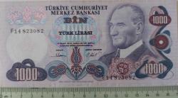 6.EMİSYON 3.TERTİP 1000 BİN TÜRK LİRASI KAĞIT PARA F14823082 NADİR