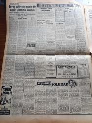 Vatan Gazetesi - 8 Eylül 1953 - Rakamlar Konuşuyor Yazan Ahmet Emin Yalman Köşe Yazısı - Mahkemeler Yeni Yıl Faaliyetine Başladı- Yargıtay Başkanı Bedri Köker - Başbakan Adnan Menderes'in Konuşmasının Tepkileri - Cavit Oral CHP'den Ayrıldı - Doktor Adenauer'in Partisi Çoğunluğu Sağladı - Kore'de Komünistler Tarafından İade Edilen Hasta Ve Yaralı Esirlerden Bir Türk Fotoğraf - Boksör Saim Saygılı İki Kişiyi Yaraladı - Yeşil Gözlü Soledad Yazan Greta Granor Yazı Dizisi - Marmara Hattında Yeni Sürat Postaları - Dram Tiyatrosunda Kartal Yuvası Piyesi İçin Günde 2 Defa Prova Yapılıyor - Fotoğraflarla Haberler - Afganistan Başbakanı Mareşal Şah Mahmud Han İstifa Etti - Afrika'da 4 Ay Yazan Tunç Yalman Yazı Dizisi - İstanbul Kapılarında Fethin Büyük Tarihi Romanı Yazan Feridun Fazıl Tülbentçi Yazı Dizisi - Haşim Mardin'le Mehmet Kavala'nın Duruşması - Çocuk Köşesi - Gripin - Borsa - Kodak - İstanbul Ankara İzmir Radyosu Programı - Makina Kimya Endüstrisi Diskleri - Bulmaca - Alman Seçimleri