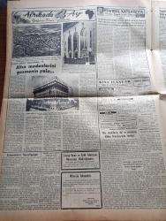 Vatan Gazetesi - 8 Eylül 1953 - Rakamlar Konuşuyor Yazan Ahmet Emin Yalman Köşe Yazısı - Mahkemeler Yeni Yıl Faaliyetine Başladı- Yargıtay Başkanı Bedri Köker - Başbakan Adnan Menderes'in Konuşmasının Tepkileri - Cavit Oral CHP'den Ayrıldı - Doktor Adenauer'in Partisi Çoğunluğu Sağladı - Kore'de Komünistler Tarafından İade Edilen Hasta Ve Yaralı Esirlerden Bir Türk Fotoğraf - Boksör Saim Saygılı İki Kişiyi Yaraladı - Yeşil Gözlü Soledad Yazan Greta Granor Yazı Dizisi - Marmara Hattında Yeni Sürat Postaları - Dram Tiyatrosunda Kartal Yuvası Piyesi İçin Günde 2 Defa Prova Yapılıyor - Fotoğraflarla Haberler - Afganistan Başbakanı Mareşal Şah Mahmud Han İstifa Etti - Afrika'da 4 Ay Yazan Tunç Yalman Yazı Dizisi - İstanbul Kapılarında Fethin Büyük Tarihi Romanı Yazan Feridun Fazıl Tülbentçi Yazı Dizisi - Haşim Mardin'le Mehmet Kavala'nın Duruşması - Çocuk Köşesi - Gripin - Borsa - Kodak - İstanbul Ankara İzmir Radyosu Programı - Makina Kimya Endüstrisi Diskleri - Bulmaca - Alman Seçimleri