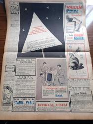 Vatan Gazetesi - 8 Eylül 1953 - Rakamlar Konuşuyor Yazan Ahmet Emin Yalman Köşe Yazısı - Mahkemeler Yeni Yıl Faaliyetine Başladı- Yargıtay Başkanı Bedri Köker - Başbakan Adnan Menderes'in Konuşmasının Tepkileri - Cavit Oral CHP'den Ayrıldı - Doktor Adenauer'in Partisi Çoğunluğu Sağladı - Kore'de Komünistler Tarafından İade Edilen Hasta Ve Yaralı Esirlerden Bir Türk Fotoğraf - Boksör Saim Saygılı İki Kişiyi Yaraladı - Yeşil Gözlü Soledad Yazan Greta Granor Yazı Dizisi - Marmara Hattında Yeni Sürat Postaları - Dram Tiyatrosunda Kartal Yuvası Piyesi İçin Günde 2 Defa Prova Yapılıyor - Fotoğraflarla Haberler - Afganistan Başbakanı Mareşal Şah Mahmud Han İstifa Etti - Afrika'da 4 Ay Yazan Tunç Yalman Yazı Dizisi - İstanbul Kapılarında Fethin Büyük Tarihi Romanı Yazan Feridun Fazıl Tülbentçi Yazı Dizisi - Haşim Mardin'le Mehmet Kavala'nın Duruşması - Çocuk Köşesi - Gripin - Borsa - Kodak - İstanbul Ankara İzmir Radyosu Programı - Makina Kimya Endüstrisi Diskleri - Bulmaca - Alman Seçimleri