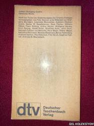 DER WEST ÖSTLİCHE DİVAN / JOHANN WOLFGANG GOETHE / DEUTSCHER TASCHENBUCH VERLAG / ALMANCA KİTAP (BATI DOĞU DİVANI)