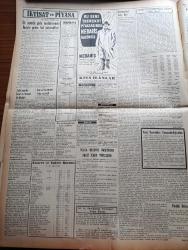 Vatan Gazetesi - 10 Ekim 1953 - Bir İktisadi Anketin Neticeleri 3  Yazan Ahmet Emin Yalman Yazı Dizisi -  Eski Millet Partili Komünist Nihat Yazar'ın Mısır'dan Gelen Sesi - Kıbrıs Müftü Adayı Mehmet Dana Mahkemeye Müracaat Edecek -  Hava Yarışını İngilizler Kazandı - Yüzücü Florence Chadwick Çanakkale'yi Geçti - Yeşil Gözlü Soledad Yazan Greta Granor Yazı Dizisi - Sarıyer Elektrik Santralinden Yalova Da Faydalanacak - Türkistan'dan 1166 Göçmen Gelecek - Devamlı Arap İsrail Gerginliği Yazan Altemur Kılıç - Fotoğraflarla Haberler - Afrika'da 4 Ay Yazan Tunç Yalman Yazı Dizisi - İstanbul Kapılarında Fethin Büyük Tarihi Romanı Yazan Feridun Fazıl Tülbentçi Yazı Dizisi - Kore Köprüleri Yazan James Michener Yazı Dizisi- Olimpiyakos Beyoğluspor Bugün Karşılaşıyor - Milletlerarası Basketbol Müsabakalarının Fikstürü Çekildi - Arı Unları - Gillette Bıçakları - Nebabiş Trençkotları - Vakko Eşarp - Arı Bisküvileri - Derman Ağrı Kesici - Roja Briyantini - Bima Konserveleri - Sümerbank