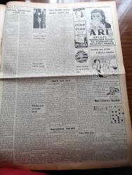 Vatan Gazetesi - 10 Ekim 1953 - Bir İktisadi Anketin Neticeleri 3  Yazan Ahmet Emin Yalman Yazı Dizisi -  Eski Millet Partili Komünist Nihat Yazar'ın Mısır'dan Gelen Sesi - Kıbrıs Müftü Adayı Mehmet Dana Mahkemeye Müracaat Edecek -  Hava Yarışını İngilizler Kazandı - Yüzücü Florence Chadwick Çanakkale'yi Geçti - Yeşil Gözlü Soledad Yazan Greta Granor Yazı Dizisi - Sarıyer Elektrik Santralinden Yalova Da Faydalanacak - Türkistan'dan 1166 Göçmen Gelecek - Devamlı Arap İsrail Gerginliği Yazan Altemur Kılıç - Fotoğraflarla Haberler - Afrika'da 4 Ay Yazan Tunç Yalman Yazı Dizisi - İstanbul Kapılarında Fethin Büyük Tarihi Romanı Yazan Feridun Fazıl Tülbentçi Yazı Dizisi - Kore Köprüleri Yazan James Michener Yazı Dizisi- Olimpiyakos Beyoğluspor Bugün Karşılaşıyor - Milletlerarası Basketbol Müsabakalarının Fikstürü Çekildi - Arı Unları - Gillette Bıçakları - Nebabiş Trençkotları - Vakko Eşarp - Arı Bisküvileri - Derman Ağrı Kesici - Roja Briyantini - Bima Konserveleri - Sümerbank