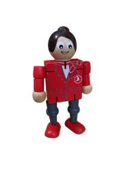 türk hava yolları ahşap hostes & figür oyuncak 11 cm