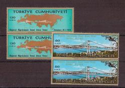 1970 Boğaziçi Köprüsünün  Temel Atma Töreni 4'lü Pul Mnh Lüks Tam Seri
