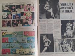 Pazar Haftalık Aktüalite Sinema Tiyatro Müzik ve Magazin Dergisi - 11 Eylül 1965 - Sayı:468 - Lena Von Martens - Genç Kız Kalbi ve Boncuk Çizgi Romanı - Sophia Loren - George Ardisson - Sinema Haberleri - Hülya Koçyiğit trafik kazasında can verdi - Tijen Par - Ahmet Mekin - Ayfer Koray - Tuncel Kurtiz - Cavit Yörüklü - Nusret İkbal - Filiz Akın ve Türker İnanoğlu'nun çocukları oldu - Gençliğe VEda - Yıldırım Gürses - Esin Gülsoy - Mine Soley - Avni Dilligil - Meral Sayın - Doktor Kilder ve Kırık Kalp çizgi romanları - Ebediyen Beraberiz fotoromanı - Hanımlar Sizin İçin - Zeynep Berk - Güzelliğiniz için her gün bir kaç dakika - Kadın ve pantolon - Aşk Rüyası romanı - Belgin Doruk ''Erkek'' oldu - Göklerdeki aşk - Son kuşlar - Hasbi Tembeler Çizgi Romanı - Bu haftaki yıldızınız fotoğraf ve haberi - Tam Takım Dergi