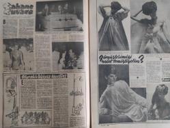 Pazar Haftalık Aktüalite Sinema Tiyatro Müzik ve Magazin Dergisi - 3 Eylül 1961 - Sayı:258 - Kadınlar Ponsiyonu çizgi romanı - Şundan bundan Piknik 2 - Falınız - Kibar Hırsız Çizgi Romanı - Hop dedik inecek var - Şakır Balkı - Üç Asker - Çıkmazdaki Gençlik - Makine arkadaşlarım - Çirkin Kadınlar da Güzeller Kadar Cazip Olabilir - Sahne Aşkı çizgi romanı - Şahane Suvare Oturaklı Vükela Meclisi - Gümüşlerimizi nasıl temizliyelim? - Zeynep Berk - Yeryüzünde Cennet - Hepsi onu taklit ediyorlar - Dünyanın en garip müzesi - Çin oyunu - Biliyor musunuz? - Kerim Han aşkta hüsrana uğradı - Şeytanın Elçisi - Yenilmez Yumruk Çizgi Romanı - İlk İhanet - Kalbin Köşesinden - Seyyar Evde Randevu - Banyodaki Kadın - Genç Kız Kalbi ve Uçan Adam Çizgi Romanı - Beyaz Perdede ne var ne yok - Makine arkadaşlarım - Hop dedik inecek var - Yeryüzünde Cennet - Perde ve Sahne - Perde Arkası - Muazzez Tahsin ve Berkant fotoğraf ve haberi - Tam Takım Dergi