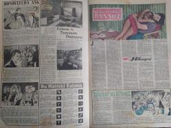 Pazar Haftalık Aktüalite Sinema Tiyatro Müzik ve Magazin Dergisi - 31 Temmuz 1960 - Sayı:201 - Şundan bundan - Bilmece bulmaca eğlence - Eski evliler - Kibar Hırsız ve Köstebek Hüsnü çizgi romanları - İngiltere'de cinayet işleyen Çingenelerin sayısı arttı - Jackie Wilson - Sevdiğiniz şarkılar - Yatak Odası - Otostopla devri alem - Dünyanın en büyük minyatürü Golf Kulübü  - Yaşanmış hikayeler - Tehlikeli Hamule - Genç Kız Kalbi ve Uçan Adam Çizgi Romanları - Son Moda Plaj Kıyafetleri - Kadınlarla BAşbaşa - Hayat Hilebazları - Silvananın Aşkları - Fransız sinemasında son dişi kedi: Pascal Petit - 24 Çehreli Kız - Honoluluda Aşk - Evlerin iç tezyinatı değişiyor - Singapurlu Dansöz - Marius'un köpeği - Arpacık - Yılın Ziyafeti - Piyale yiyen gol yemek makarna reklamı - Fıkraları ile Portreler - Kumsalda - Nüveyre Gültekin - Jean Simmons - Stewart Granger'den ayrılıyor - Çılgın Aşıklar - 40 yıllık erkek, Komple kadın oldu -  Yenilmez Yumruk Ben Bolt Çizgi Romanı - Tam Takım Dergi