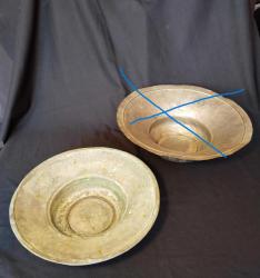 İBRİK ALT SİNİSİ.OSMANLI DÖNEMİ BAKIR ÜZERİ KALAY KAPLAMA 34 CM