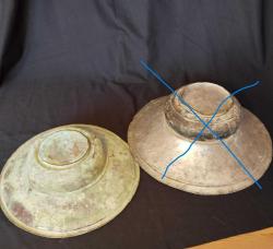 İBRİK ALT SİNİSİ.OSMANLI DÖNEMİ BAKIR ÜZERİ KALAY KAPLAMA 34 CM