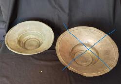 İBRİK ALT SİNİSİ.OSMANLI DÖNEMİ BAKIR ÜZERİ KALAY KAPLAMA 34 CM